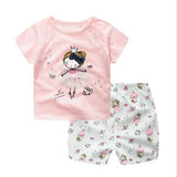 Casual Toddler Sports Clothes Plaid Tee  T Shirts + Shorts