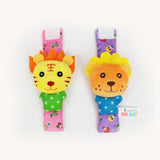 Lion Elephant Animal Hand Rattle And Foot Socks 0-24 Months