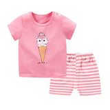 New Fashion Cartoonğ Summer Baby Boy Sets Baby Girl Sets