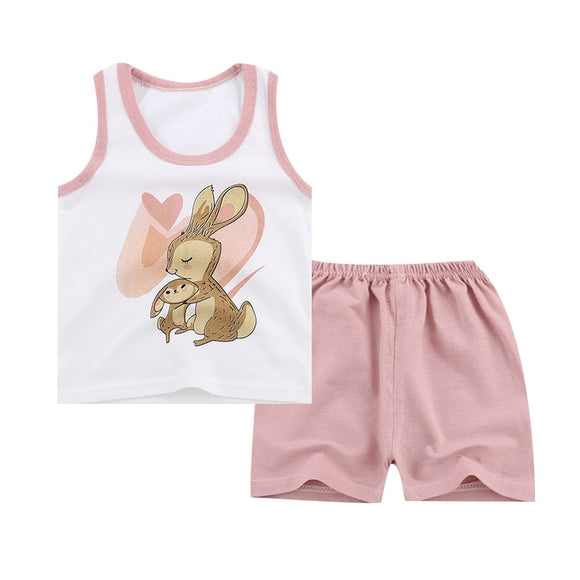 Brand Designer Lovely Rabbits Summer Clothing Sets