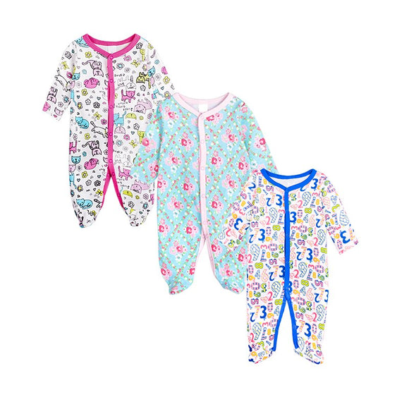 Redkite 3 Pieces/lot Baby Footied Jumpsuit