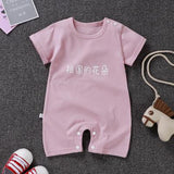 Pink Lovely Cartoon Summer Baby Boy Sets Baby Girl Sets