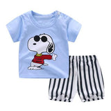 Stripe Spiderman Summer Baby Boy Sets Baby Girl Sets