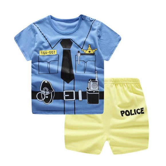 Short Sleeve T-shirt Summer Baby Boy Sets Baby Girl Sets