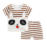 Striped Animal Summer Baby Boy Sets Baby Girl