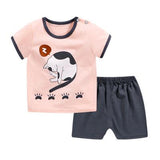 Striped Animal Summer Baby Boy Sets Baby Girl