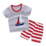 Cartoon Zoo Summer Baby Boy Sets Baby Girl