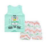 Cartoon Red Bus Summer Baby Boy Sets Baby Girl