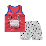 Pure Cotton Rocket Baby Girl Summer Vest Sets