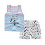Pure Cotton Rocket Baby Girl Summer Vest Sets