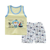 Pure Cotton Rocket Baby Girl Summer Vest Sets