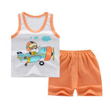 Pure Cotton Rocket Baby Girl Summer Vest Sets