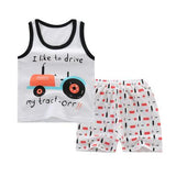 Pure Cotton Rocket Baby Girl Summer Vest Sets